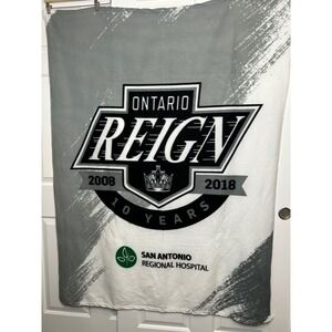 Ontario Reign AHL Hockey 10 yr Anniversary Fleece Blanket Game Giveaway 10 years
